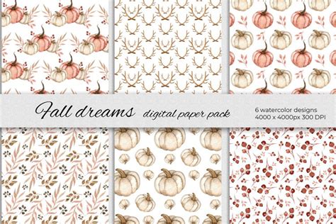 Download Free Fall dreams digital papers. Set of 6 seamless patterns with
pumpkins DXF Files