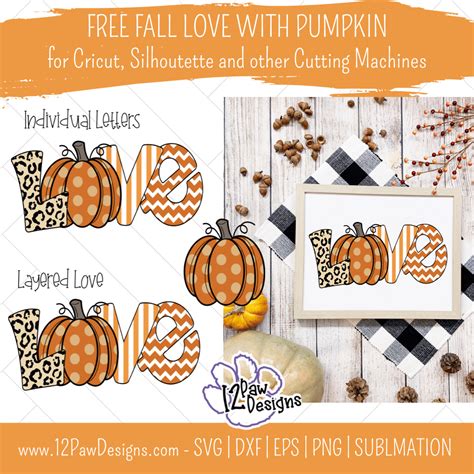Download Free Fall in Love with Fall Pumpkin Fall SVG File for Cricut