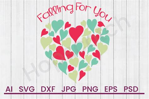 Download Free Falling For You - SVG file, DXF File For Silhouette