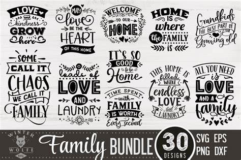Download Free Family Bundle Creativefabrica DXF Files