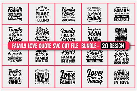 Download Free Family Love Quote SVG Cut Files Bundle Files