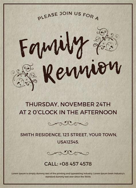 Free Family Reunion Letter Templates