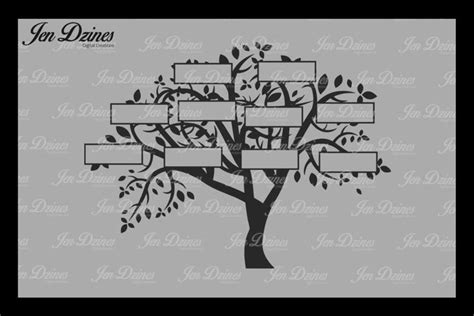 Download Free Family Tree 10 Names SVG DXF EPS PNG Files
