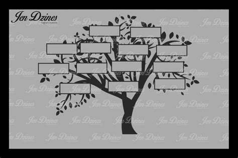 Download Free Family Tree 13 Names SVG DXF EPS PNG Files