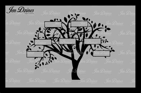 Download Free Family Tree 7 Names VG DXF EPS PNG Cut Files