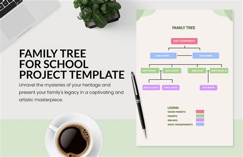 Free Family Tree High Schoolclass Project Template Printable