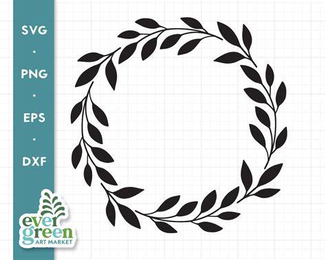 Download Free Fancy Leaf Wreath Monogram / SVG PNG DXF DXF Files