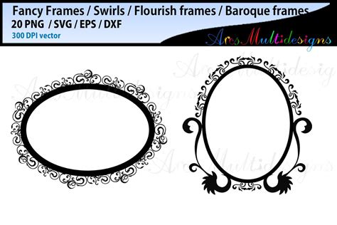 Download Free Fancy frames SVG bundle / fancy labels SVG / baroque frames svg DXF Files