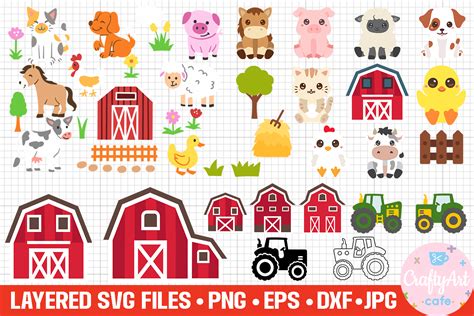 Download Free Farm Animal Set | SVG | PNG | DXF Crafts
