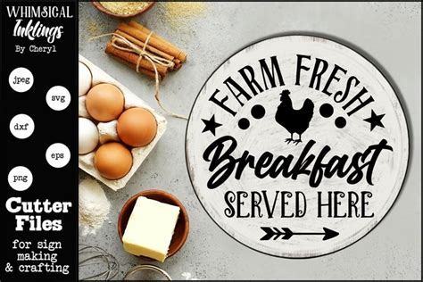 Download Free Farm Fresh Breakfast SVG set Commercial Use