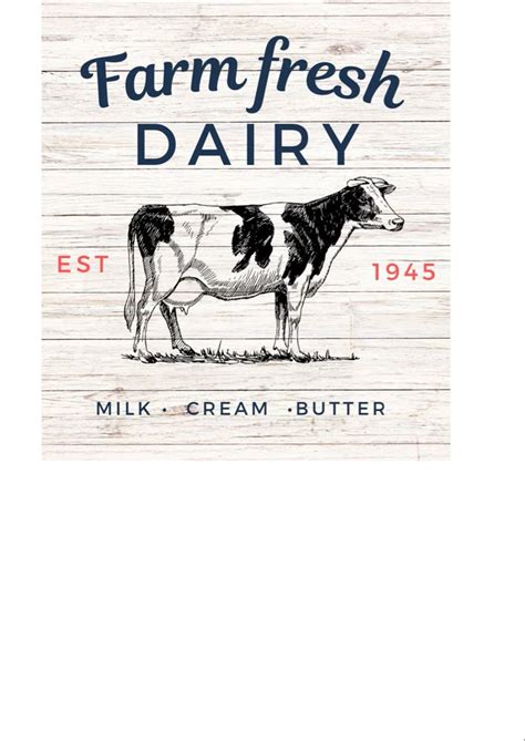 Download Free Farm Fresh Dairy Printable