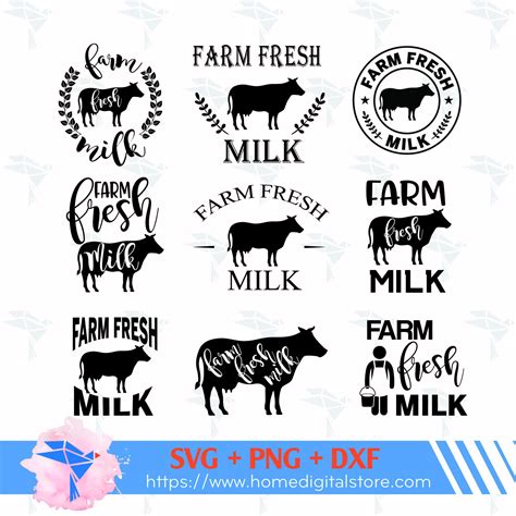 Download Free Farm Fresh Milk SVG, PNG, DXF Digital Files Include Printable