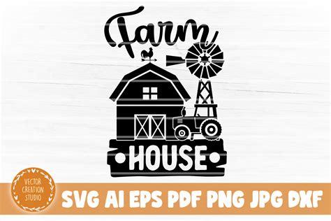 Download Free Farm House SVG Cut File Easy Edite