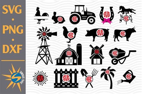 Download Free Farm Monogram SVG, PNG, DXF Digital Files Include Printable