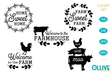 Download Free Farm Sayings Bundle svg Files DXF Files