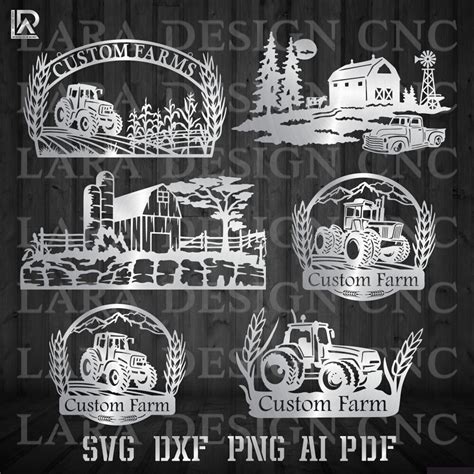 Download Free Farm Sign SVG Bundle DXF Files