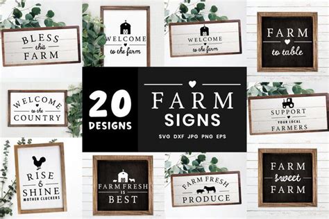 Download Free Farm Sign SVG Bundle For Cricut