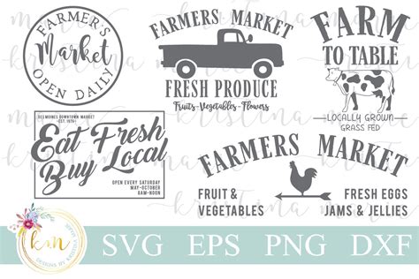 Download Free Farmers Market SVG Bundle Printable