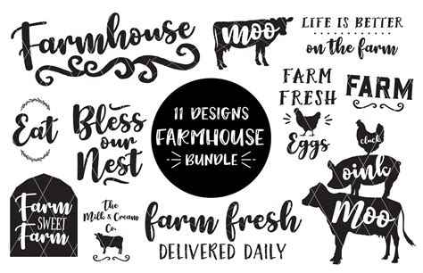 Download Free Farmhouse Bundle - NEW Designs - SVG.DXF.PNG.EPS For Crafts