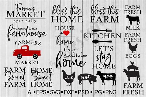 Download Free Farmhouse SVG Bundle, SVG File, DXF DXF Files