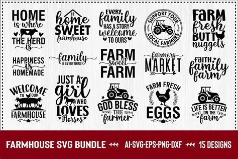 Download Free Farmhouse SVG Bundle Commercial Use For Crafts