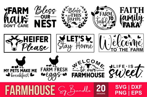 Download Free Farmhouse SVG Bundle Images