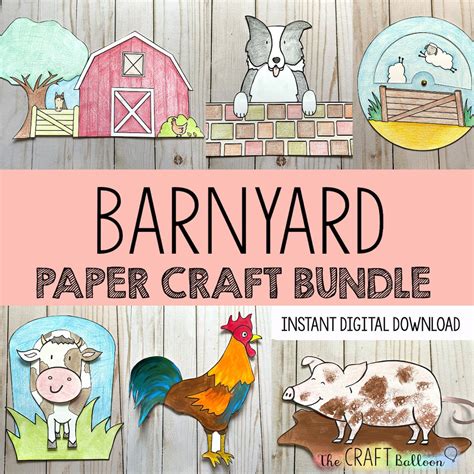Download Free Farmyard paper Files For Crafts