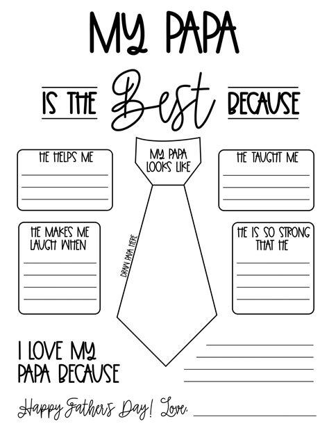 Download Free Father's Day Gift Papa Defination Printable