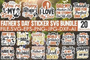 Download Free Father's Day Sticker Designs Creativefabrica DXF Files