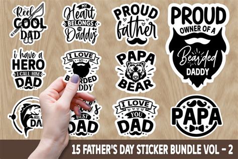 Download Free Father's Day Sticker Designs Files DXF Files