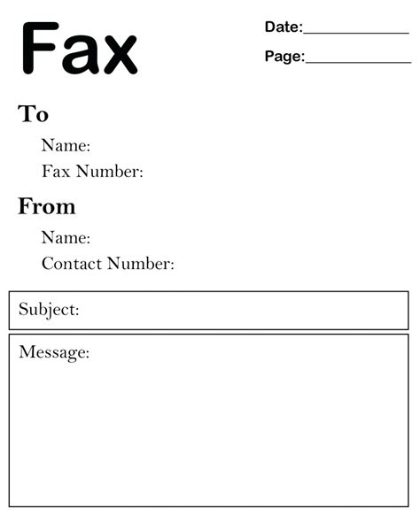 Free Fax Sheet Templates