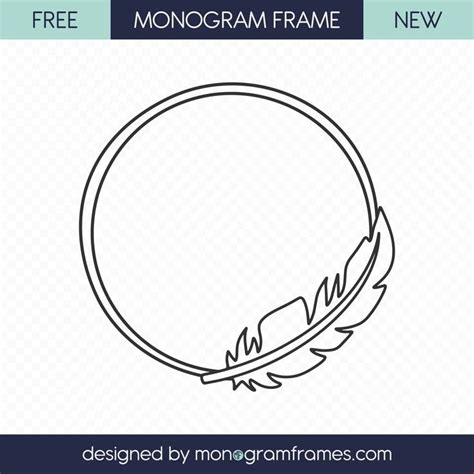 Download Free Feather Frame - SVG File, DXF File Cricut SVG Free PSD Mockups