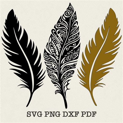 Download Free Feather SVG, Feather DXF, Cuttable File Commercial Use DXF Files