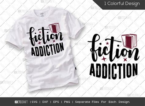 Download Free Fiction Addiction SVG Cut File Commercial Use Free PSD Mockups
