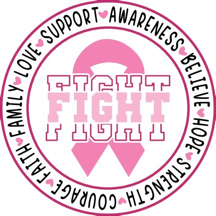 Download Free Fight Breast Cancer Love Support Fight Printable