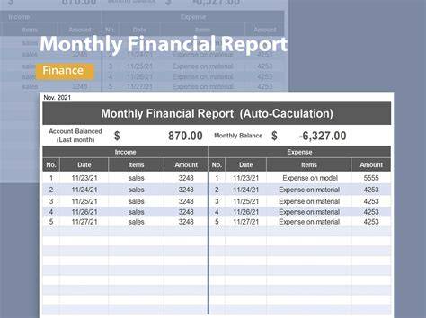 Free Financial Report Templates for Excel