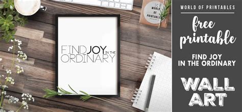 Download Free Find Joy In The Ordinary For Crafts