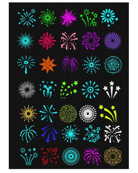 Download Free Fireworks Digital Paper Silhouette DXF Files