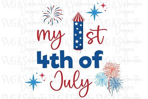 Download Free First 4th of July- sublimation design for babies Files DXF Files