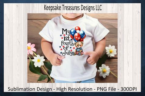 Download Free First 4th of July- sublimation design for babies Files For Crafts