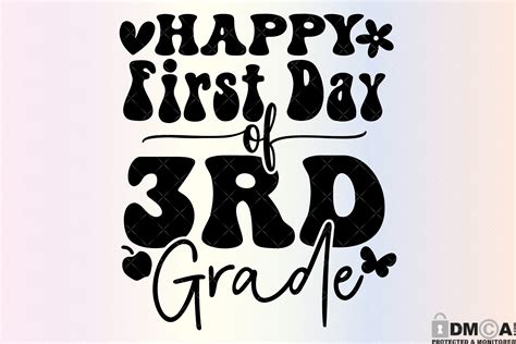 Download Free First Day of Third Grade SVG For Crafts