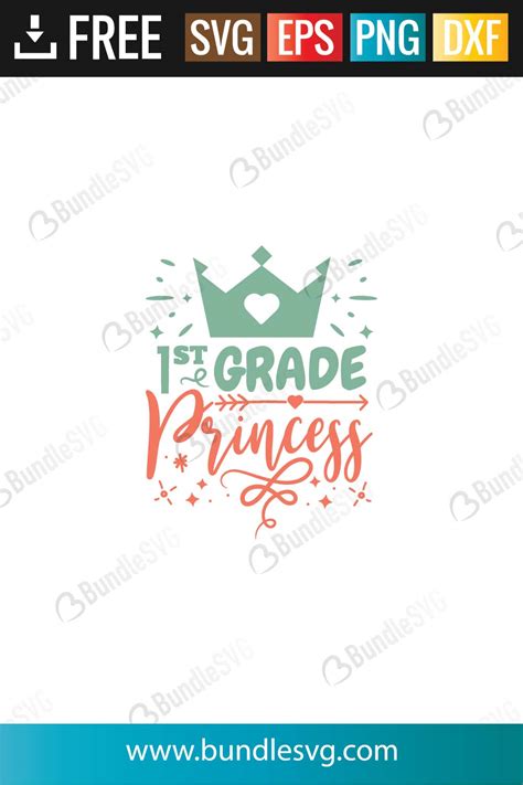 Download Free First Grade Princess SVG File Cut Files