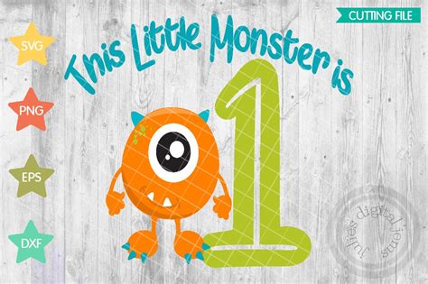 Get Spook-tacular with Free 1st Monster Birthday SVG - Create Frighteningly Fun Party Decor!