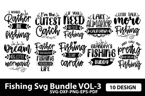 Download Free Fishing svg bundle vol 3 Files DXF Files
