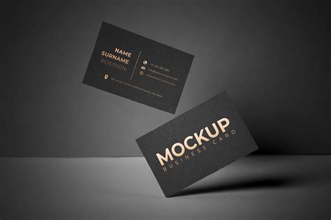 Download Free Five Business Cards Mockup PSD Generator