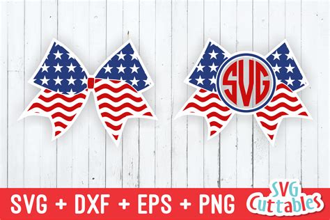 Download Free Flag Cheer Bow and Monogram Frame Commercial Use
