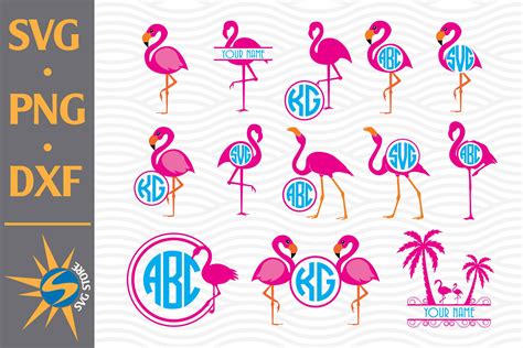 Download Free Flamingo Monogram Clipart Commercial Use For Crafts