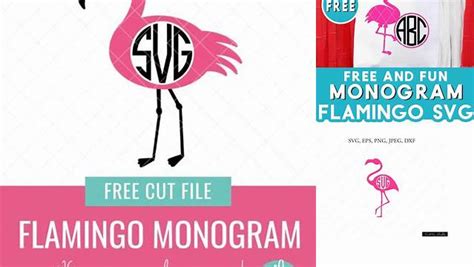 Download Free Flamingo Monogram Clipart Files For Crafts