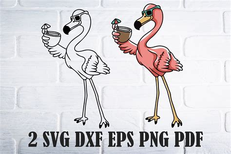 Download Free Flamingo SVG Clipart Printable DXF Files