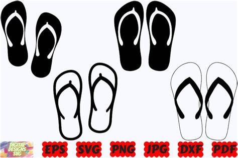 Download Free Flip Flops SVG, Flip Flops DXF, Cuttable File For Crafts